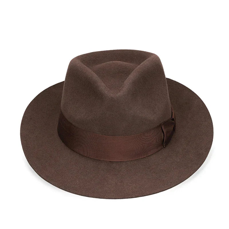 Sterling Richardson Retro™ Wool Fedora Hat Virgin Wool Band Detail