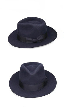 Sterling Richardson Retro™ Wool Fedora Hat Virgin Wool Band Detail