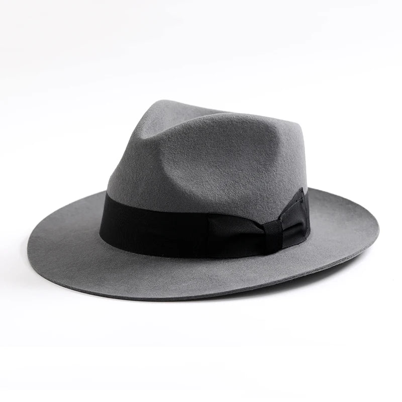 Sterling Richardson Retro™ Wool Fedora Hat Virgin Wool Band Detail