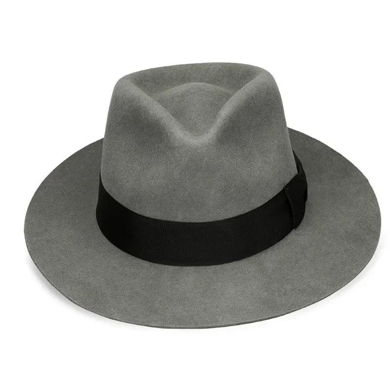 Sterling Richardson Retro™ Wool Fedora Hat Virgin Wool Band Detail