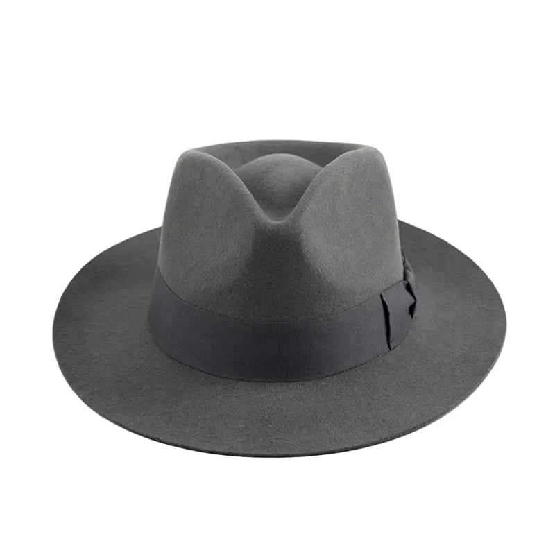 Sterling Richardson Retro™ Wool Fedora Hat Virgin Wool Band Detail