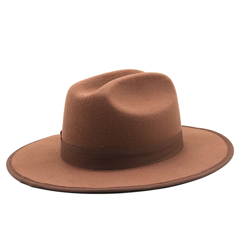 Sterling Rimini Feather™ Khaki Wool Fedora With Pheasant Band