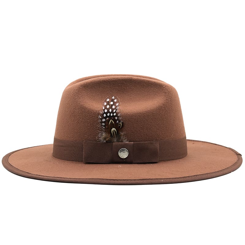 Sterling Rimini Feather™ Khaki Wool Fedora With Pheasant Band