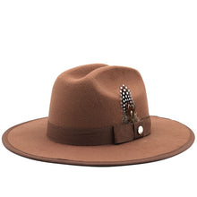 Sterling Rimini Feather™ Khaki Wool Fedora With Pheasant Band