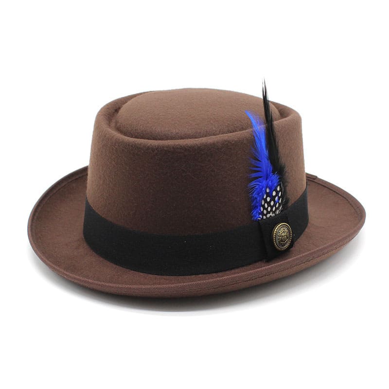 Sterling™ Rimini Feathers Porkpie Hat Cotton Feather Accent