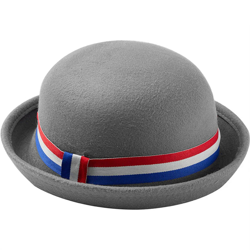 Sterling™ Gray Bowler Hat Wool Blend Curved Brim