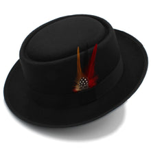 Sterling Rozzi Wool™ Pork Pie Hat Short Brim Feather Trim