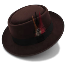 Sterling Rozzi Wool™ Pork Pie Hat Short Brim Feather Trim