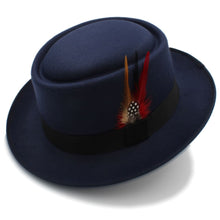 Sterling Rozzi Wool™ Pork Pie Hat Short Brim Feather Trim