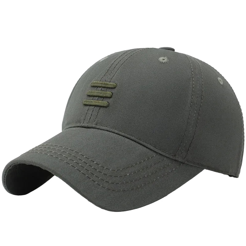 Sterling™ Cotton Baseball Cap With Three Bar Detail