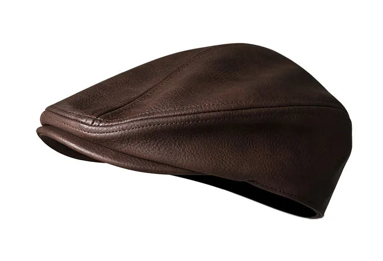Sterling Rivington PU Leather Flat Cap™ Extended Fit