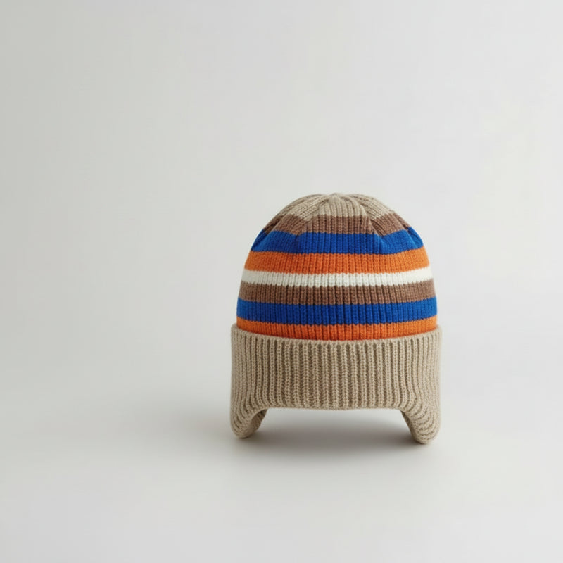 Sterling Rainbow Stripe Beanie™ with Pom Pom