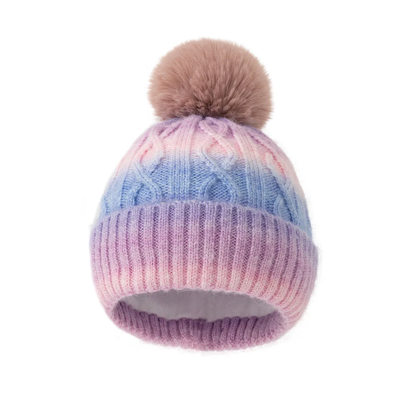 Sterling Aurelia Multicolor Knit Beanie™ with Pompom