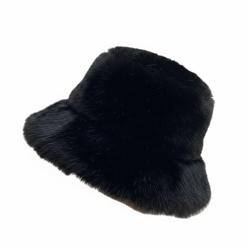 Sterling™ Winter Bucket Hat Faux Fur Leopard Print