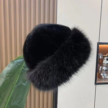 Sterling Plush Faux Fur Winter Hat With Wide Brim