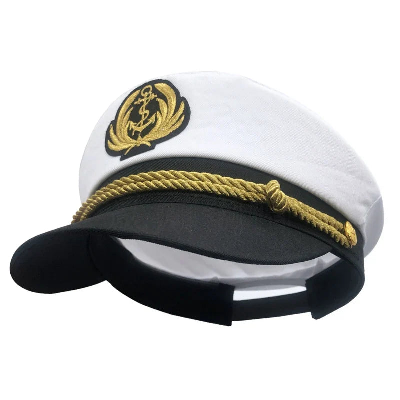 Sterling Captain Sailor Cap™ Embroidered Crest & Rope Detail