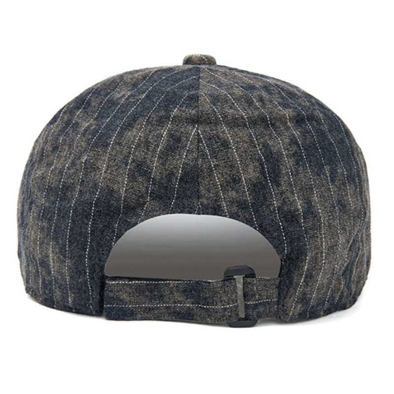 Sterling Striped Cotton Flat Cap™ Adjustable Side Buckle