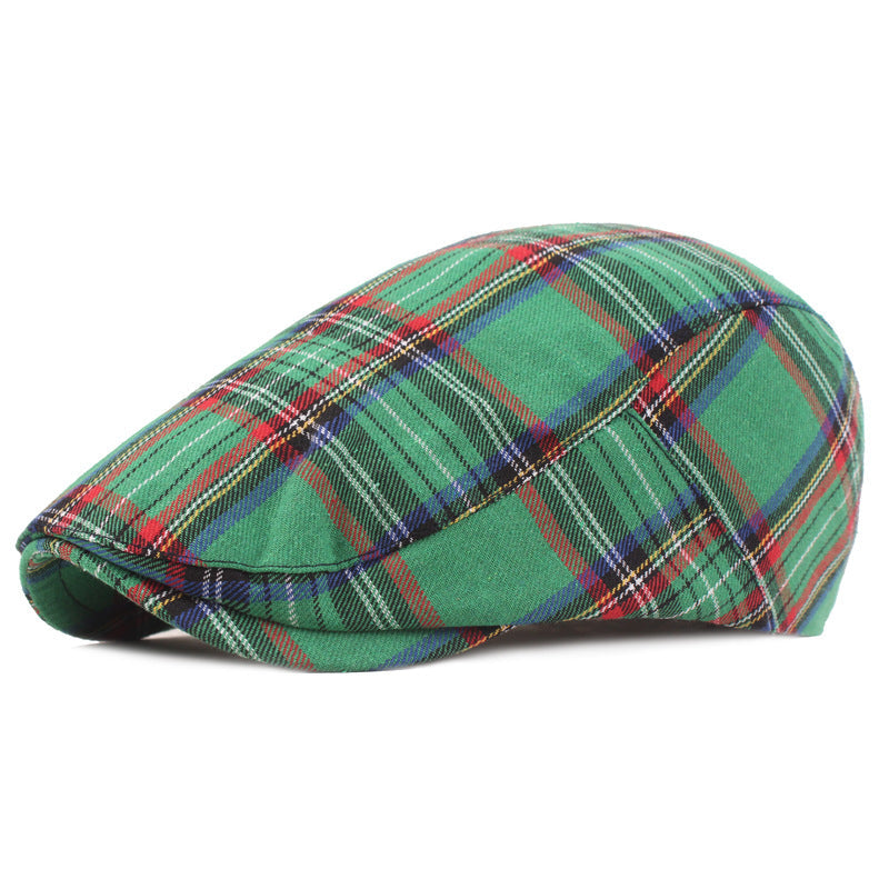 Sterling Fine Stripe Lattice Beret™ Plaid Duckbill Brim