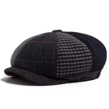 Sterling Vintage Newsboy™ Octagonal Herringbone Elastic Cap