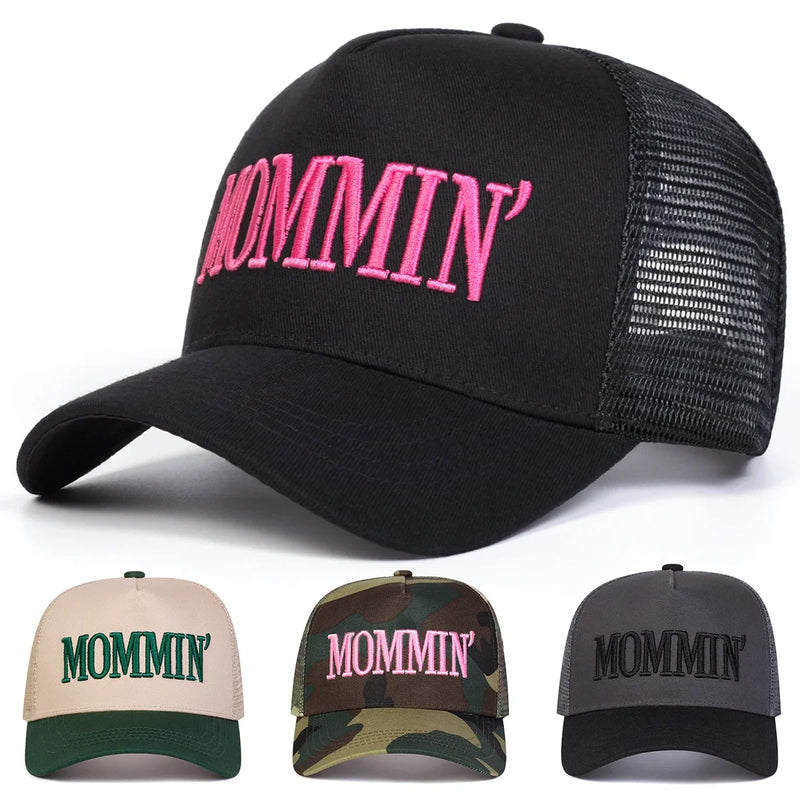 Sterling MOMMIN™ Mesh Baseball Cap Embroidered Letter Detail