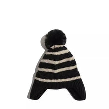 Sterling Marlow Striped Knit Earflap Beanie™ with Pom Pom