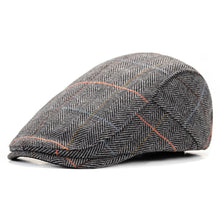 Sterling Alden Winter Flat Cap™  Wool Blend Adjustable Stripe Design