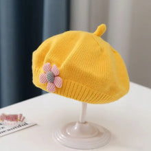 Sterling Petalwyn Toddler Beret™  Cotton Knit Flower Detail
