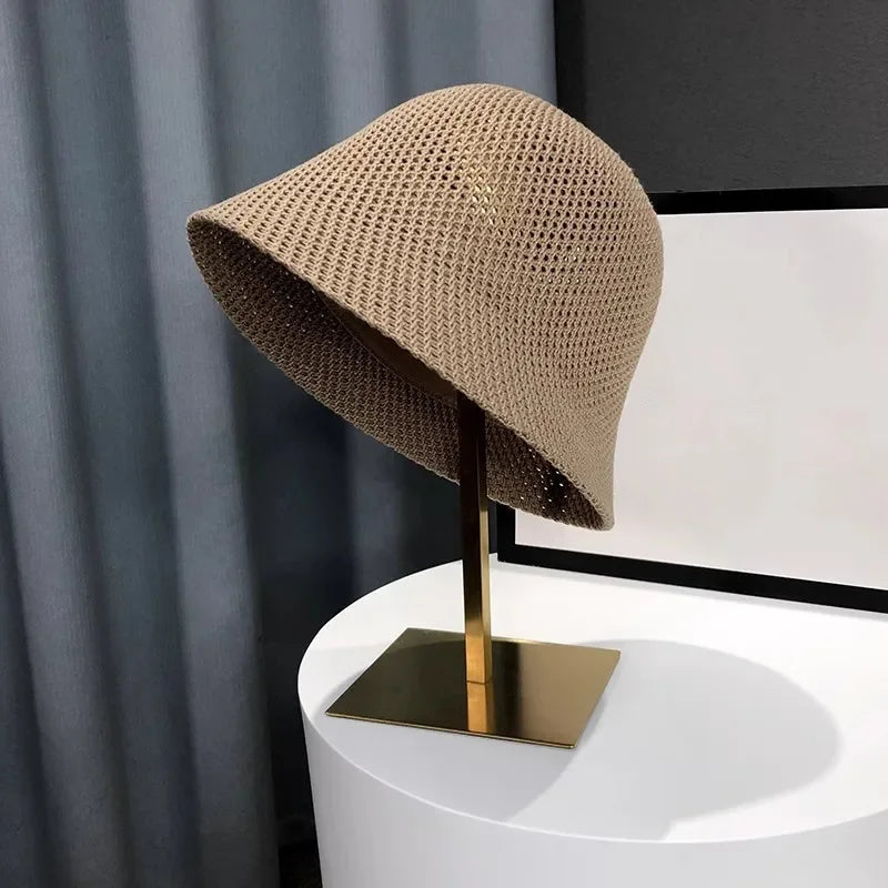 Sterling Terra Mode™ Knit Bucket Hat Hollow Cotton Soft Form