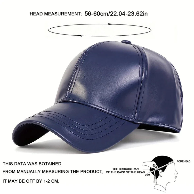 Sterling Everyday PU Leather Baseball Cap Adjustable Back