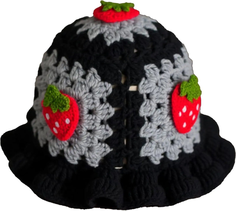 Sterling Strawberry Crochet Bucket Hat™ - Packable Style