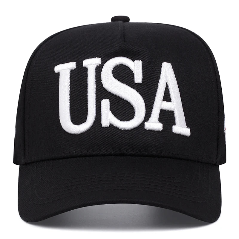 Sterling USA Embroidered Baseball Cap™ Fabric Curved Visor