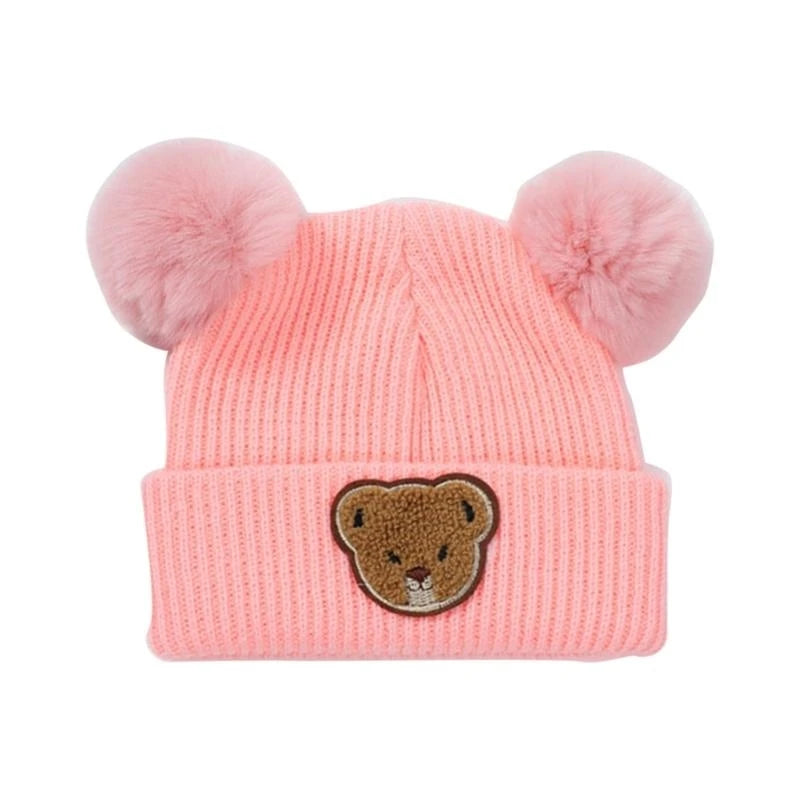 Sterling™ Child Winter Knit Bonnet with Double Pom Poms