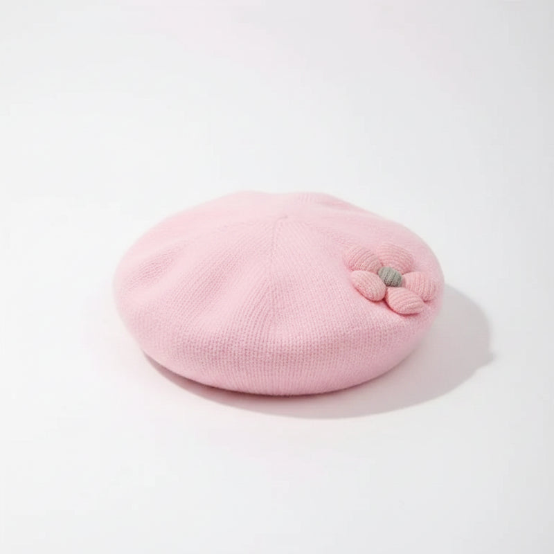 Sterling Petalyn Baby Beret™ with Floral Accent