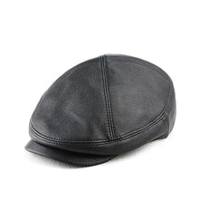 Sterling Aldren Leather Flat Cap™ With Hand Stitched Crown