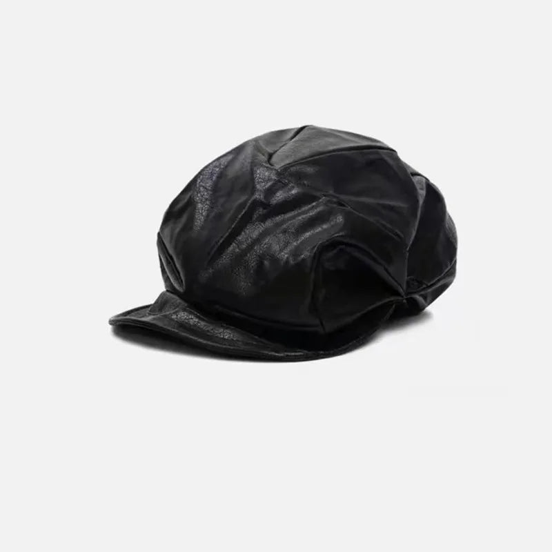 Sterling Leather Beret™ Newsboy Cap Pumpkin Crown