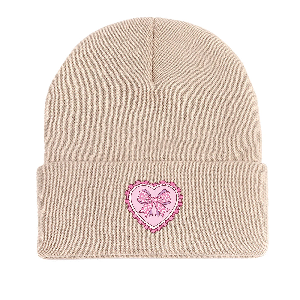 Sterling™ Pink Bow Love Cuffed Beanie