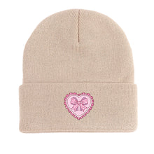 Sterling™ Pink Bow Love Cuffed Beanie