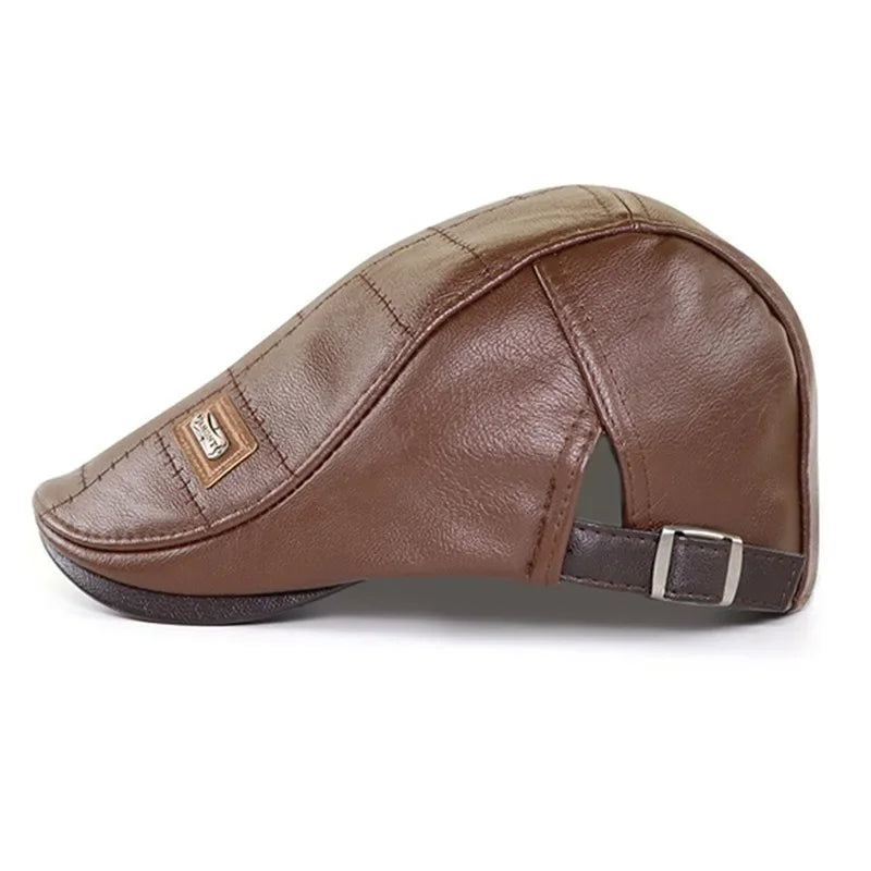 Sterling Retro PU Faux Leather Newsboy Cap™ — Sterling Hat Company