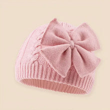Sterling™ Baby Knit Bow Hat Soft Stretch Beanie With Oversized Bow