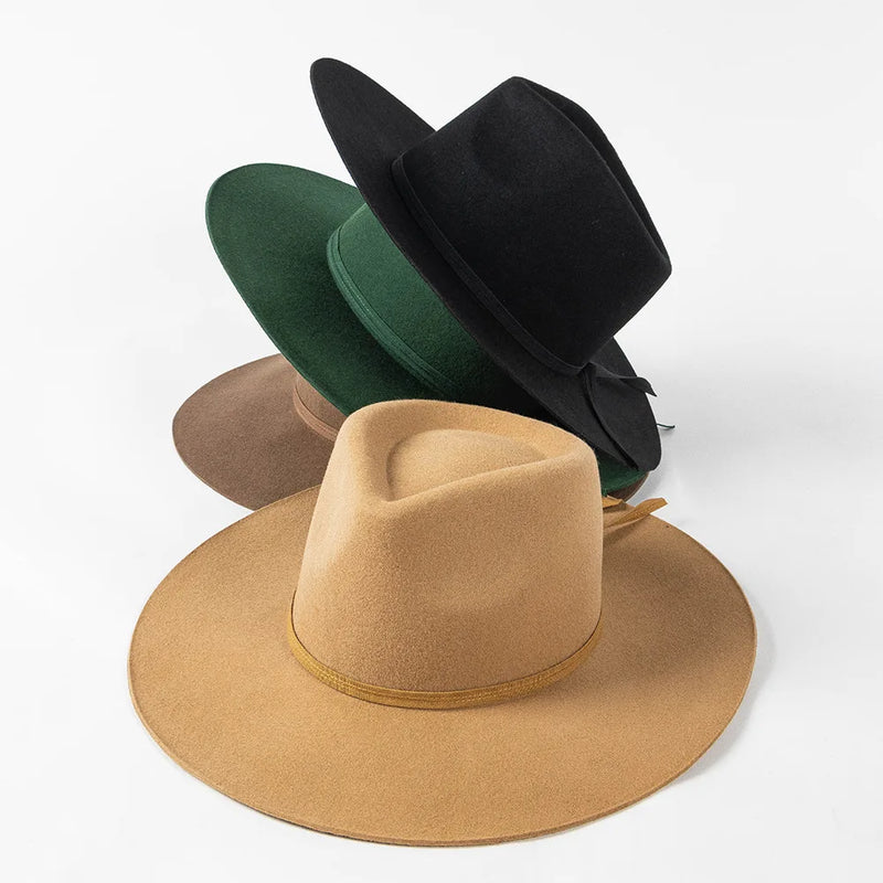 Sterling Wool Fedora Hat™ With Wide Brim And Ribbon Bow