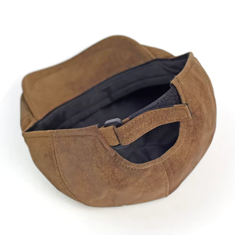 Sterling Autumn Winter Faux Leather™ Newsboy Cap PU Flat Brim