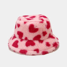 Sterling Amora Faux Fur Bucket Hat™ with Heart Print