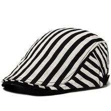 Sterling Vintage Stripes Plaid Flat Cap™ Cotton Linen Lightweight Visor