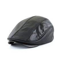 Sterling PU Leather Splicing Flat Cap™ PU Leather Front Brim