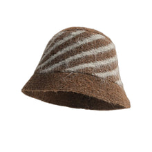 Sterling Striped Knit Bucket Hat™ Woolen Texture Contrast Bands