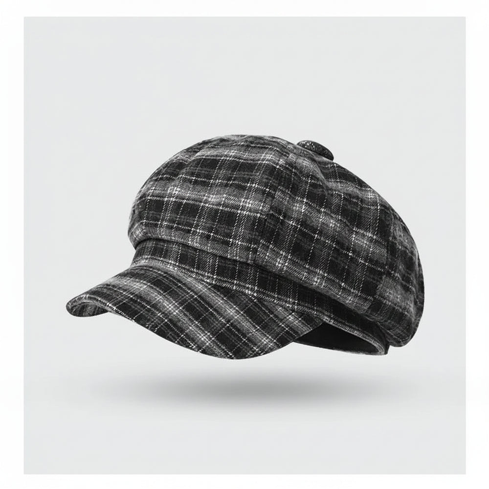 Sterling Alden Newsboy Cap™  Wool Blend Plaid Octagonal Crown