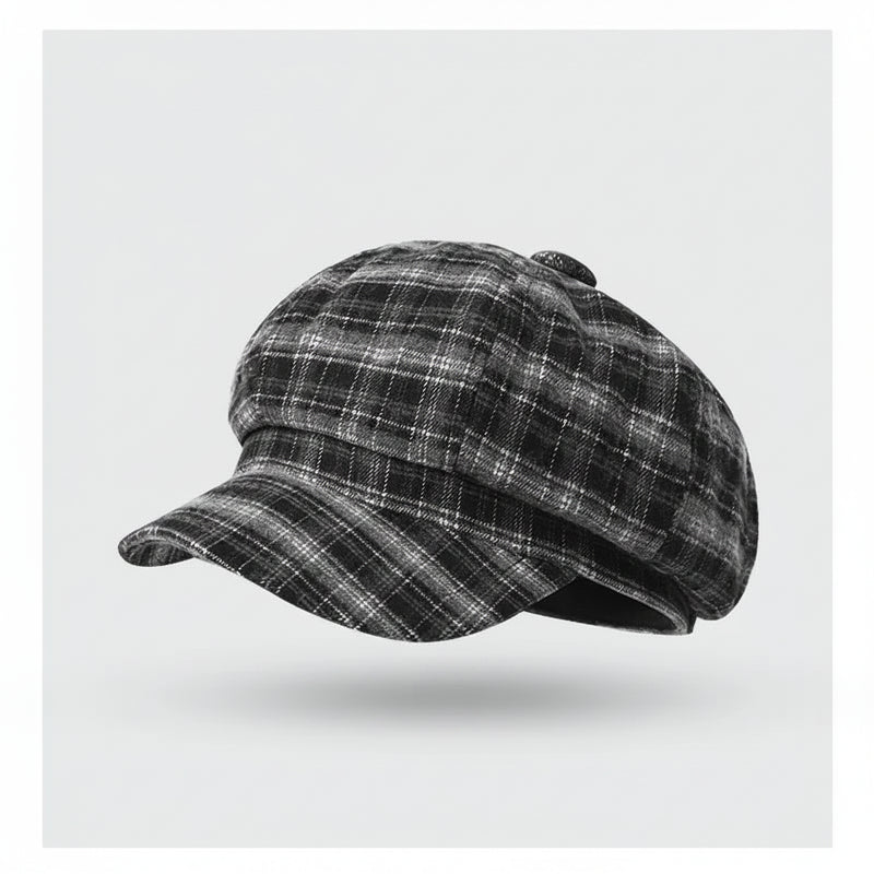 Sterling Alden Newsboy Cap™  Wool Blend Plaid Octagonal Crown