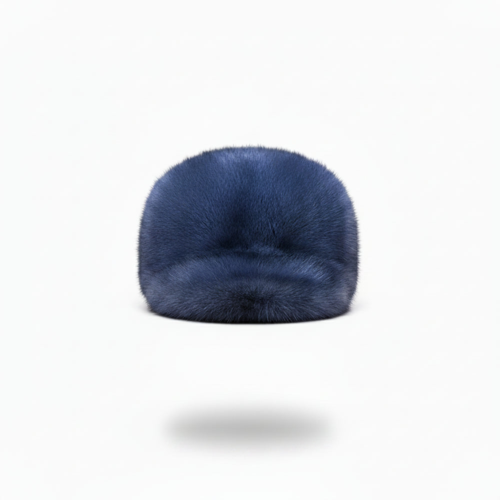 Sterling Mink Fur Winter Baseball Cap™ with Adjustable Fit