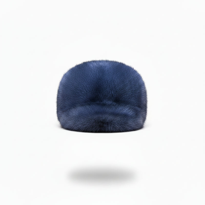 Sterling Mink Fur Winter Baseball Cap™ with Adjustable Fit