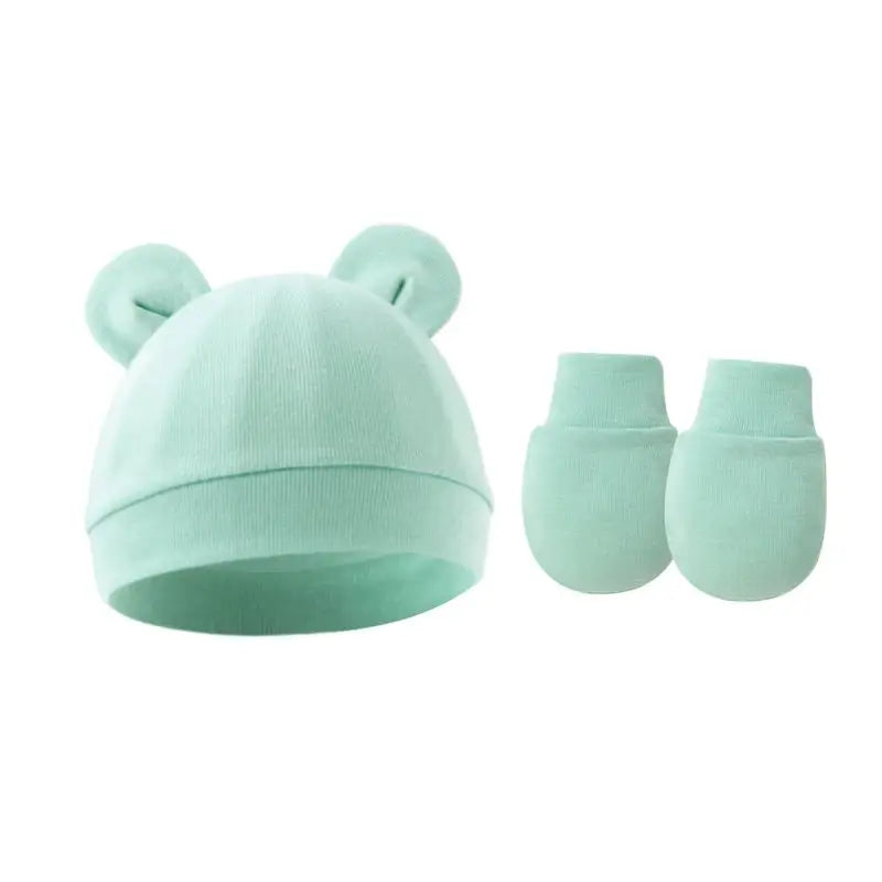 Sterling™ Newborn Bow Beanie and Mittens Set